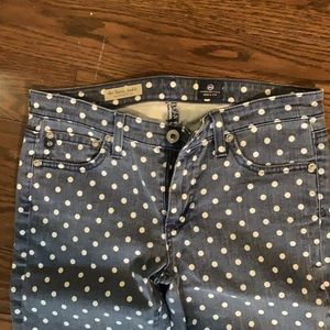 Polka Dot skinny jeans by AG sz 27